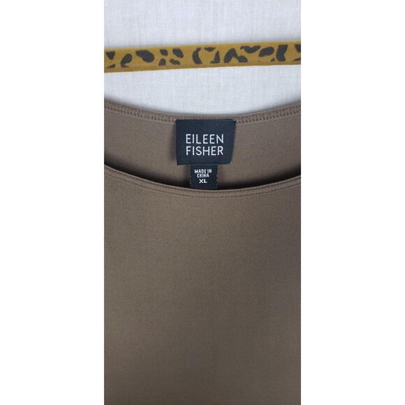 Eileen Fisher Tank Tops XL 100% Silk Lot of 2 Black Tan Casual Quiet Luxury Work - Picture 6 of 14